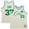 Incantevole Larry Bird Boston Celtics Chainstitch Swingman Jersey Cream