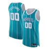 Accattivante Charlotte Hornets Nike 2021/22 Diamond Swingman Authentic Custom Jersey Icon Edition Teal