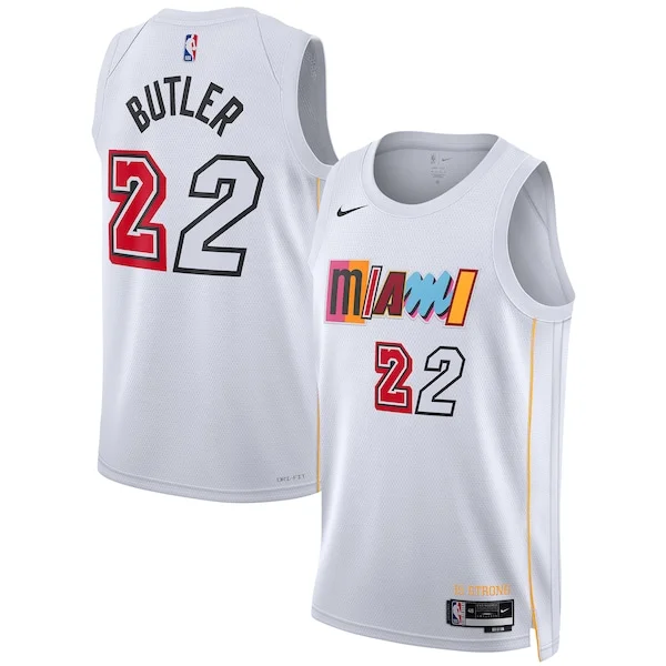 Carino Fascinante Jimmy Butler Miami Heat Nike Unisex 2022/23 Swingman Jersey City Edition White