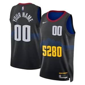 Raffinato Sofisticato Attraente Denver Nuggets Nike Unisex 2023/24 Custom Swingman Jersey Black City Edition
