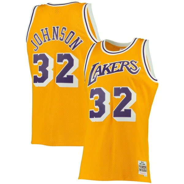 Pratico Comodo Magic Johnson Los Angeles Lakers 1984/85 Big & Tall Hardwood Classics Swingman Jersey Gold