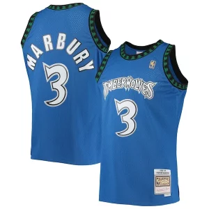 Incantevole Meraviglioso Fascinante Stephon Marbury Minnesota Timberwolves 1996/97 Hardwood Classics Swingman Jersey Blue