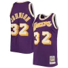 Gorgeous Pratico Magic Johnson Los Angeles Lakers 1984/85 Hardwood Classics Authentic Jersey Purple/Gold