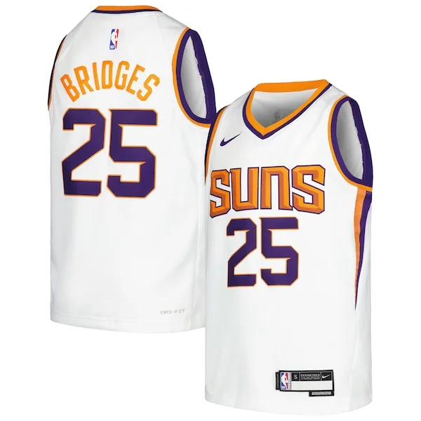 Carino Bellissimo Mikal Bridges Phoenix Suns Nike Youth Swingman Jersey Association Edition White/Purple
