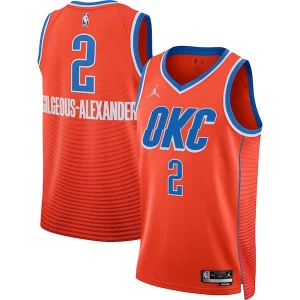 Trendy Bellissimo Shai Gilgeous Alexander Oklahoma City Thunder Jordan Brand Unisex Swingman Jersey Statement Edition Orange