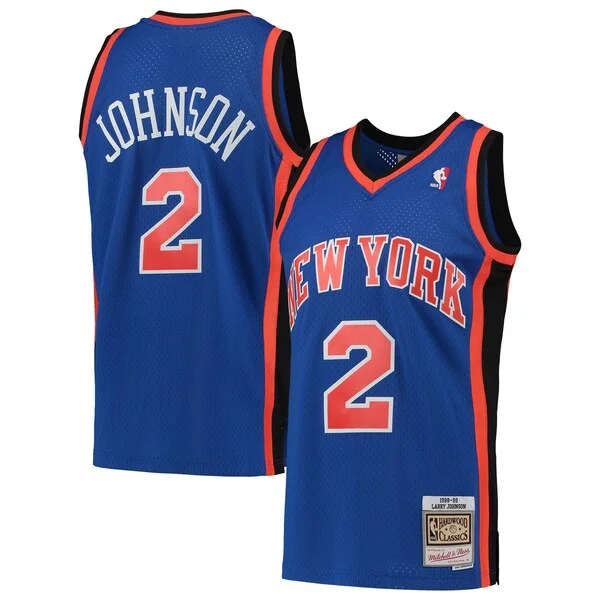 Incantevole Accattivante Larry Johnson New York Knicks 1998/99 Hardwood Classics Swingman Jersey Blue