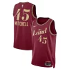 Eccezionale Duraturo Carino Donovan Mitchell Cleveland Cavaliers Nike Unisex 2023/24 Swingman Jersey Wine City Edition