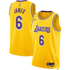 Versatile Attraente LeBron James Los Angeles Lakers Nike Unisex Swingman Jersey Icon Edition Gold