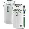 Gorgeous Splendido Delizioso Damian Lillard Milwaukee Bucks Youth Fast Break Player Jersey Association Edition White