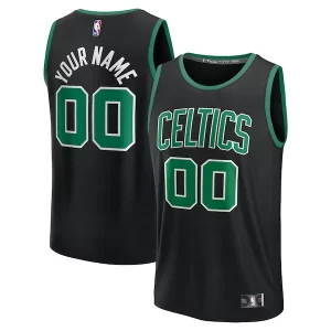 Sofisticato Carino Boston Celtics Youth Custom Fast Break Jersey Black Statement Edition/Kelly Green/White