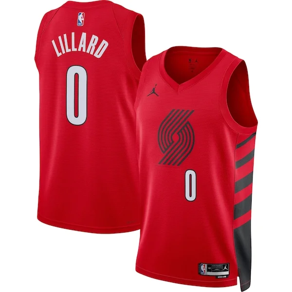 Classico Moderno Damian Lillard Portland Trail Blazers Jordan Brand Unisex Swingman Jersey Statement Edition Red