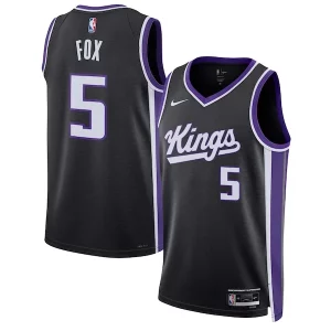 Fascinante De'Aaron Fox Sacramento Kings Nike Unisex Swingman Jersey Icon Edition Black/White