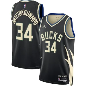 Eccezionale Duraturo Giannis Antetokounmpo Milwaukee Bucks Jordan Brand Unisex Swingman Jersey Statement Edition Black