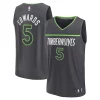 Attraente Lussuoso Robusto Anthony Edwards Minnesota Timberwolves Youth Fast Break Replica Player Jersey Statement Edition Anthracite