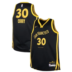 Fascinante Stephen Curry Golden State Warriors Nike Youth Swingman Replica Jersey City Edition Black
