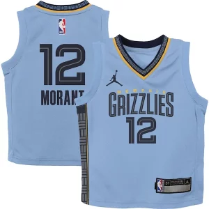 Delizioso Splendido Moderno Ja Morant Memphis Grizzlies Jordan Brand Preschool 2022/23 Statement Edition Jersey Light Blue