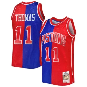 Elegante Isiah Thomas Isiah Thomas Hardwood Classics 1988/89 Split Swingman Jersey Blue/Red