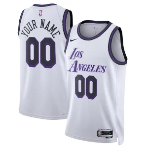 Pratico Los Angeles Lakers Nike Unisex 2022/23 Swingman Custom Jersey City Edition White