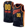 Splendido Versatile Trendy Oklahoma City Thunder Nike Unisex 2023/24 Custom Swingman Jersey Navy City Edition