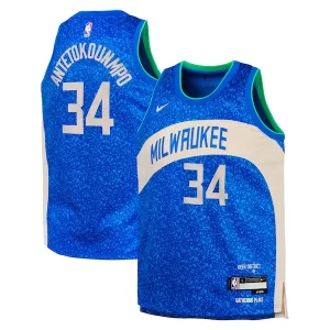 Delizioso Classico Giannis Antetokounmpo Milwaukee Bucks Nike Youth Swingman Replica Jersey City Edition Royal
