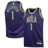 Moderno Raffinato Eccezionale Zion Williamson New Orleans Pelicans Nike Youth 2024/25 Swingman Player Jersey City Edition Purple