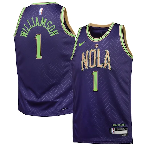 Moderno Raffinato Eccezionale Zion Williamson New Orleans Pelicans Nike Youth 2024/25 Swingman Player Jersey City Edition Purple