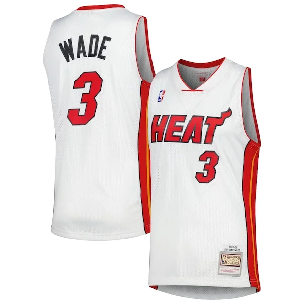 Comodo Splendido Dwyane Wade Miami Heat 2001/02 Hardwood Classics Swingman Jersey White