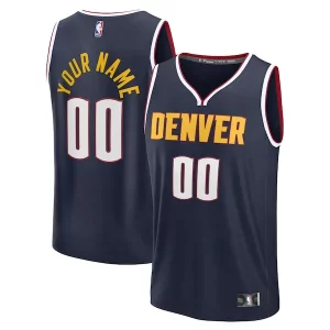 Accattivante Denver Nuggets Fast Break Custom Jersey Icon Edition Navy/Blue