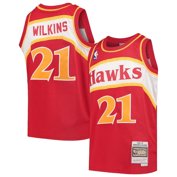 Robusto Dominique Wilkins Atlanta Hawks Youth 1986/87 Hardwood Classics Swingman Throwback Jersey Red