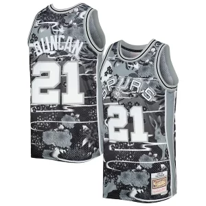 Comodo Fantastico Ottimo Tim Duncan San Antonio Spurs 1998/99 Hardwood Classics Lunar New Year Swingman Jersey Silver