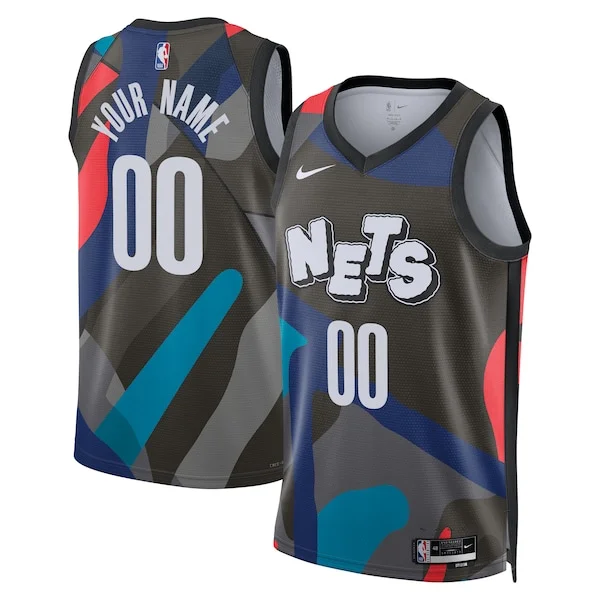 Comodo Bellissimo Lussuoso Brooklyn Nets Nike Unisex 2023/24 Custom Swingman Jersey Black City Edition