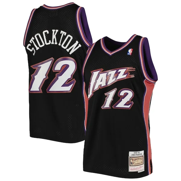 Lussuoso Carino John Stockton Utah Jazz 1998/99 Hardwood Classics Swingman Jersey Black