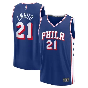 Elegante Comodo Sofisticato Joel Embiid Philadelphia 76ers Fast Break Replica Player Jersey Icon Edition Royal