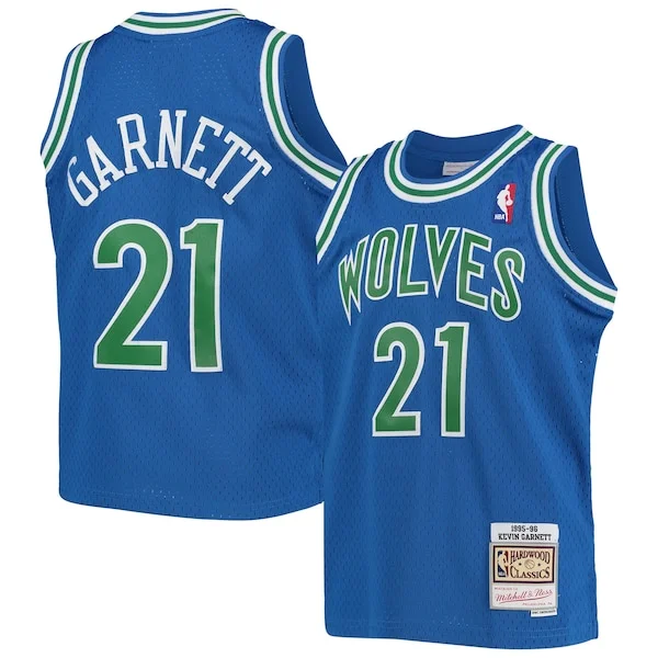Pratico Fantastico Kevin Garnett Minnesota Timberwolves Youth 1995 96 Hardwood Classics Swingman Jersey Blue