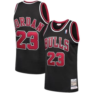 Carino Michael Jordan Chicago Bulls 1997/98 Hardwood Classics Authentic Jersey Black/Scarlet/White