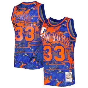 Attraente Patrick Ewing New York Knicks 1985/86 Hardwood Classics Lunar New Year Swingman Jersey Blue