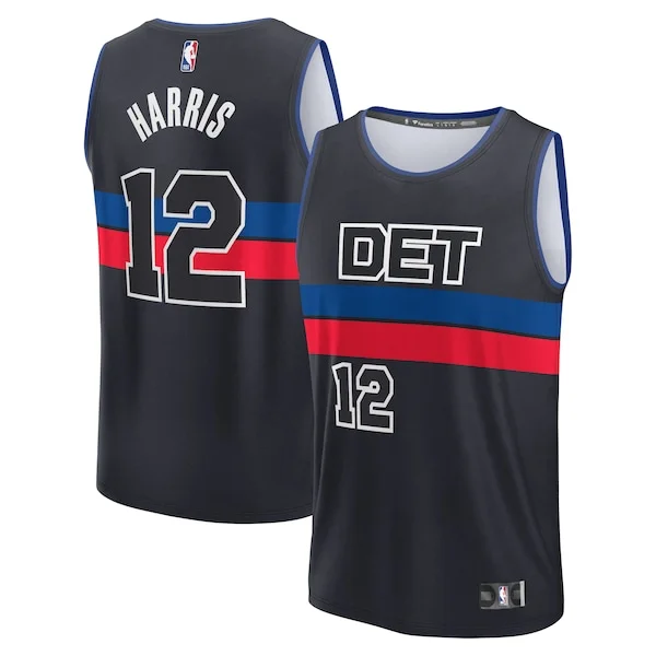 Pratico Robusto Resistente Tobias Harris Detroit Pistons Youth Fast Break Player Jersey Statement Edition Black