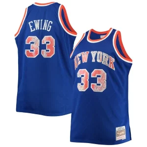 Carino Patrick Ewing New York Knicks Big & Tall 1991/92 NBA 75th Anniversary Diamond Swingman Jersey Blue