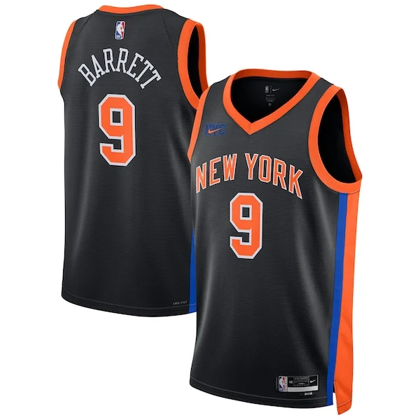 Versatile Fantastico Meraviglioso RJ Barrett New York Knicks Nike Unisex 2022/23 Swingman Jersey City Edition Black