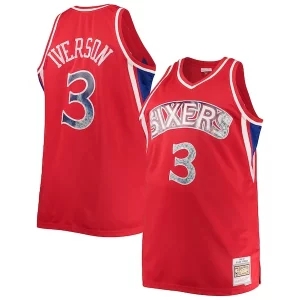 Moderno Trendy Allen Iverson Philadelphia 76ers Big & Tall 1996/97 NBA 75th Anniversary Diamond Swingman Jersey Red