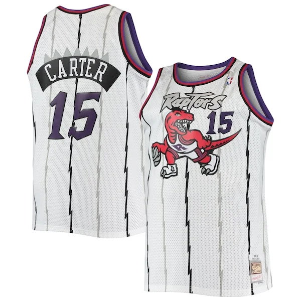 Eccezionale Vince Carter Toronto Raptors 1998/99 Big & Tall Hardwood Classics Swingman Jersey White/Purple