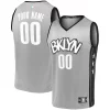 Raffinato Trendy Incantevole Brooklyn Nets Youth Custom Fast Break Replica Jersey Gray Statement Edition