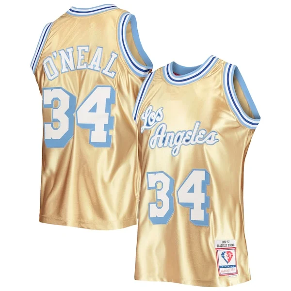 Duraturo Robusto Shaquille O'Neal Los Angeles Lakers 75th Anniversary 1996/97 Hardwood Classics Swingman Jersey Gold