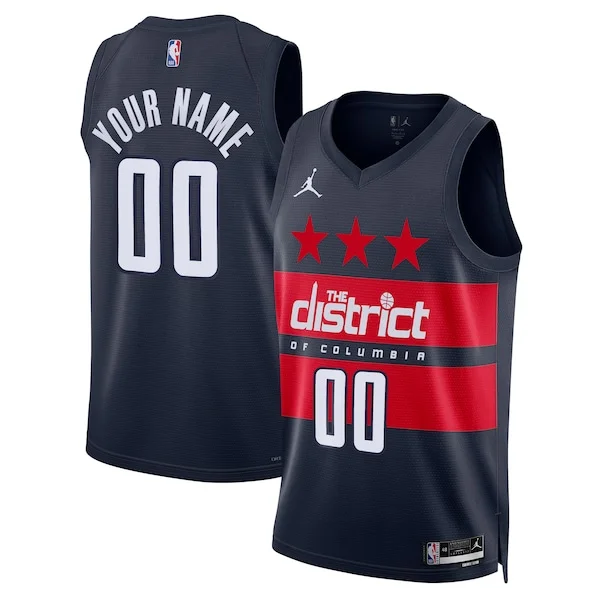 Sofisticato Moderno Washington Wizards Jordan Brand Unisex 2024/25 Custom Swingman Jersey Statement Edition Navy