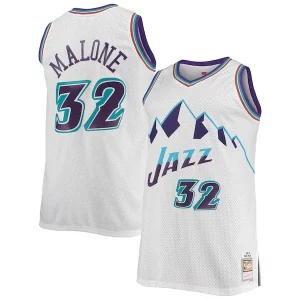Duraturo Bellissimo Ottimo Karl Malone Utah Jazz 1996/97 Big & Tall Hardwood Classics Swingman Jersey White/Purple