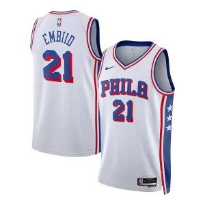 Eccezionale Sofisticato Joel Embiid Philadelphia 76ers Nike Youth Swingman Jersey Association Edition White