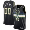 Incantevole Milwaukee Bucks Jordan Brand Swingman Custom Jersey Statement Edition Black