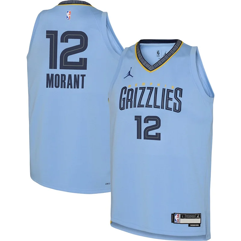 Magnifico Ja Morant Memphis Grizzlies Jordan Brand Youth Swingman Jersey Statement Edition Light Blue