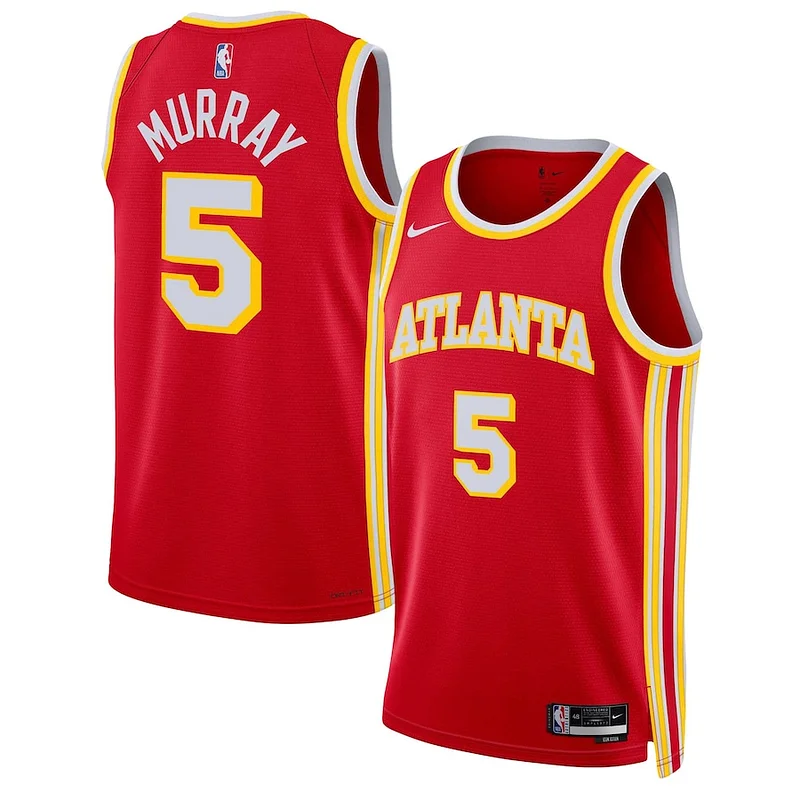 Magnifico Comodo Gorgeous Dejounte Murray Atlanta Hawks Nike Unisex Swingman Jersey Association Edition Red