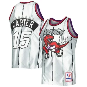 Meraviglioso Splendido Vince Carter Toronto Raptors 1998/99 Hardwood Classics 75th Anniversary Swingman Jersey Platinum